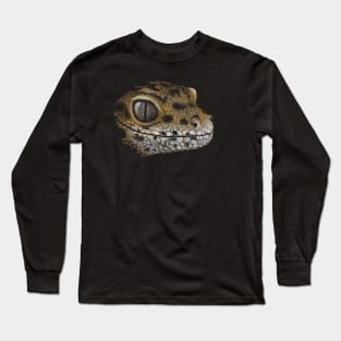 Artsy Lizard Drawing | Staring Leopard Gecko Long Sleeve T-Shirt